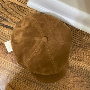 Women’s Tobacco Flat Top Baker Boy Hat